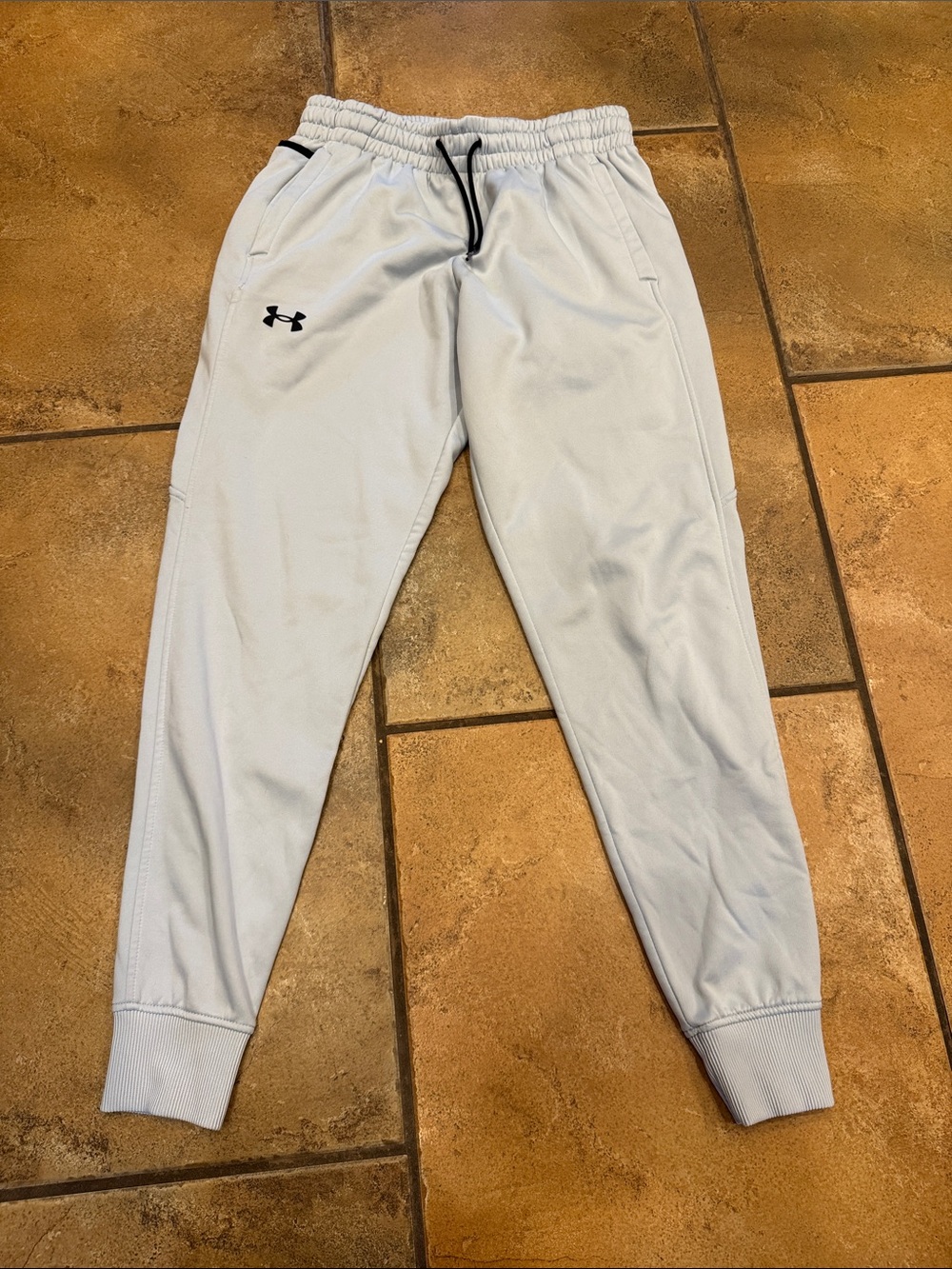 Under Armour Light Gray Performance Joggers with Black Accents